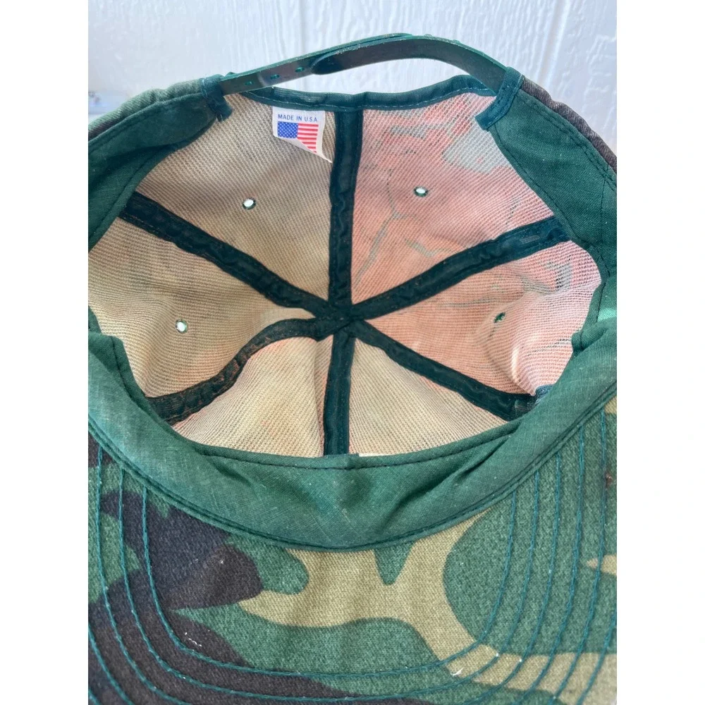 VINTAGE Levi Garrett‎ Camouflage Snapback Hat Adult One Size Made in USA